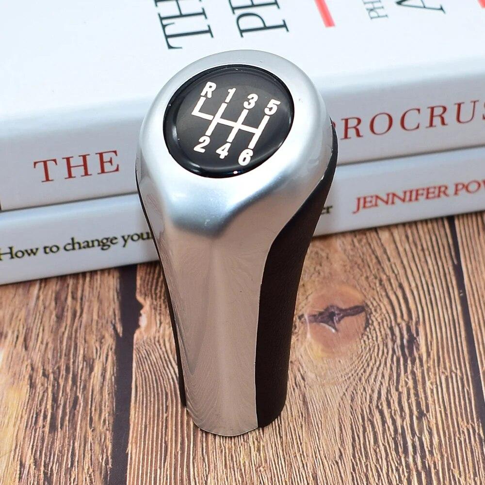 

Автомобильная 6-скоростная ручка переключения передач, головка рычага переключения передач, 25117566267, замена для BMW E46 E81 E82 E87 E90 E91 E92 X1 X3 X5 6 gears-Gold