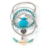50 Pieces Bohemian Style Turquoise Color Fashion Accessories Handmade Adjustable Stackable Necklace Bracelet