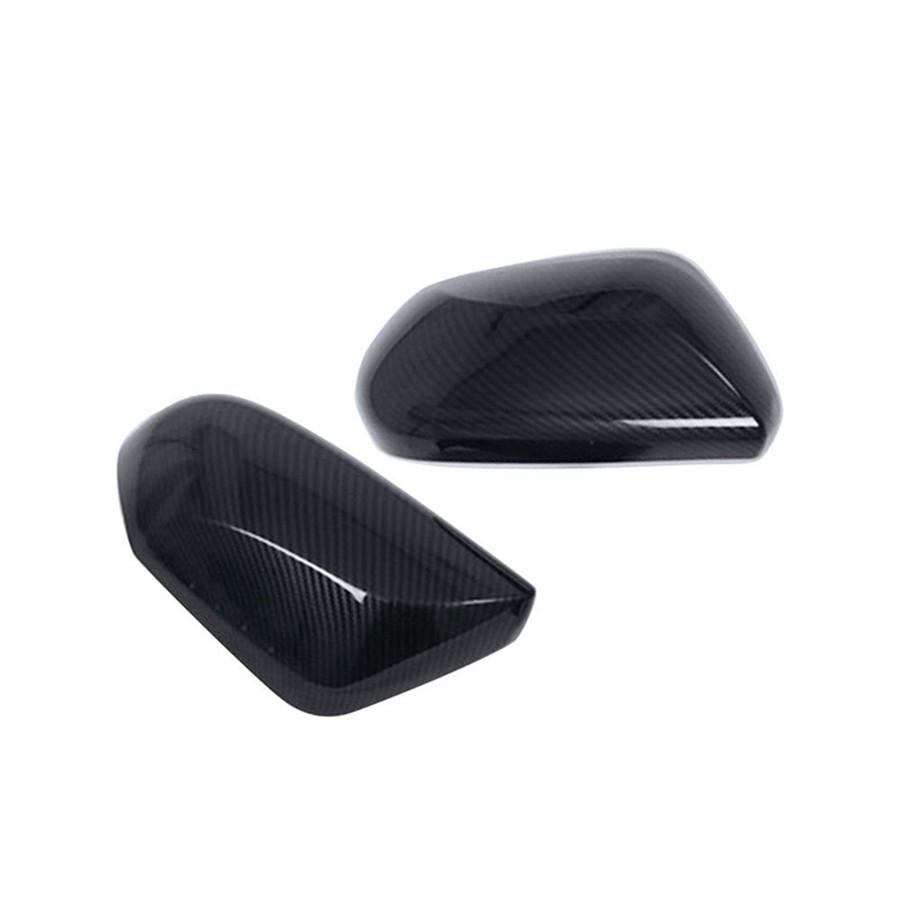 ABS Carbon Fiber Look Side Door Rearview Mirror Cover Trim For Toyota Camry 2018