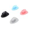4 Pcs Silicone Face Scrubber Exfoliator Manual Facial Cleansing Brush for Men Deep Pore Cleansing Black Gray Pink Sky