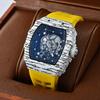 Precision Quartz Watch Stylish Wood Grain Watch Business Carbon Fiber Grain Quartz Watch Classy Creative Fashion Simple Clock