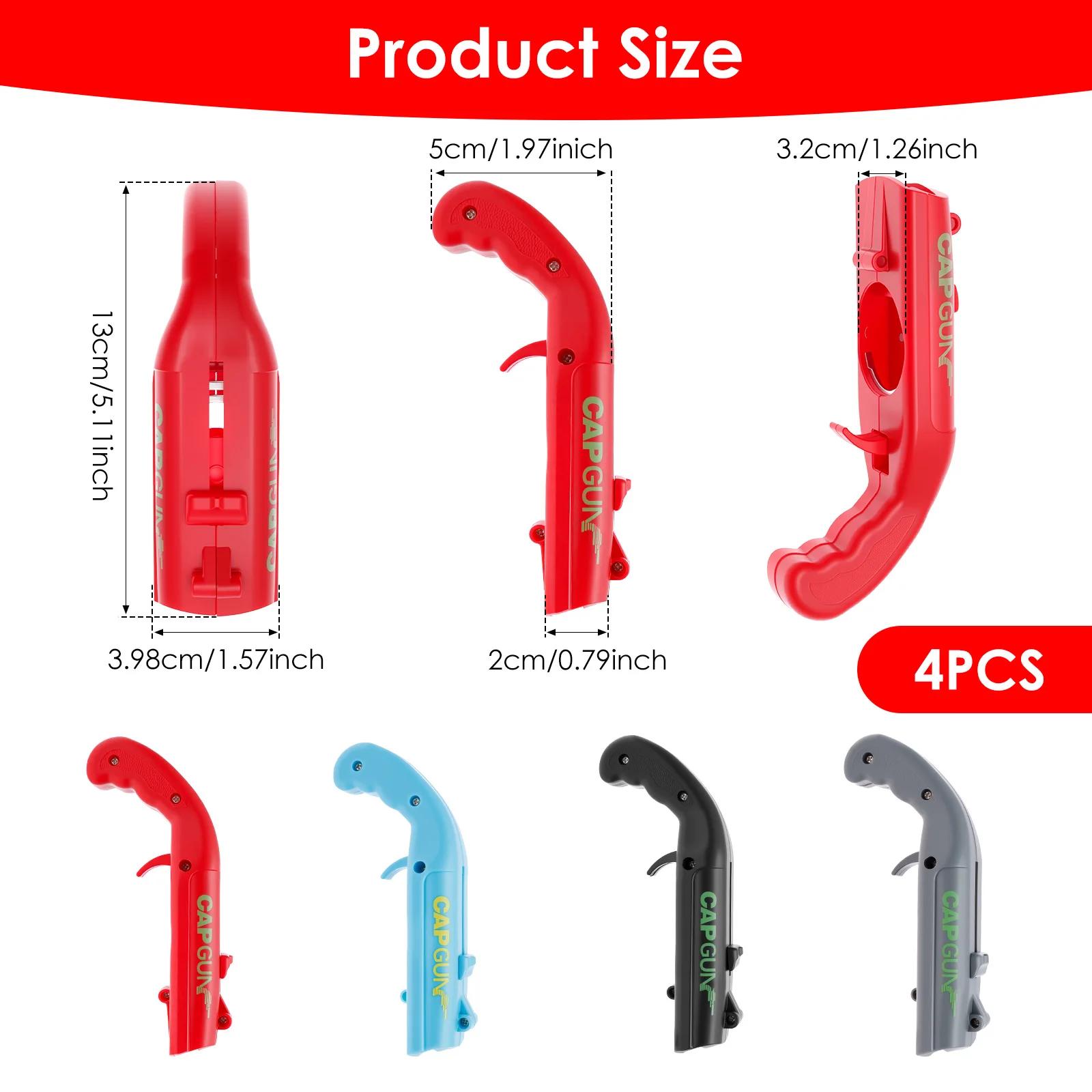 

4Pcs Cap Gun Beer Bottle Opener Portable Bottle Jar Opener For Weak Hands Kitchen Jar Opener Grippers Bar Tool Kitchen Accessory