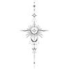 Sticker Tatuaggio Adesivo Lunga Striscia Totem Linea Dita Multi-Immagine Fiore Semplice Liscio Sole Luna Stella Schiena Vita Colonna Vertebrale
