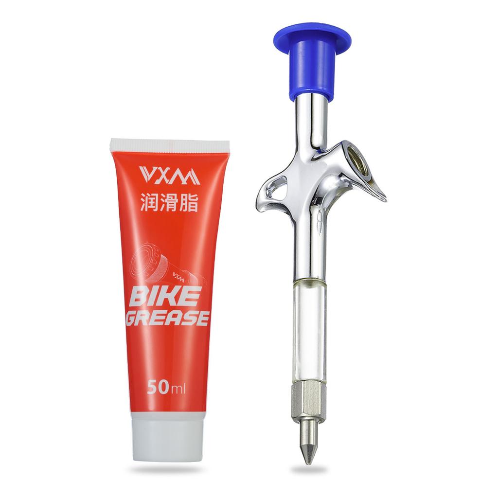Bicycle Grease Gun Lubrication Tool Zinc Alloy Manual Pump for Mountain Bike Hub Bottom Bracket Bearings