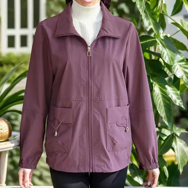 Kurtka damska krótka, wiatrówka, wiosna i jesień, na każdy mecz, w dużych rozmiarach