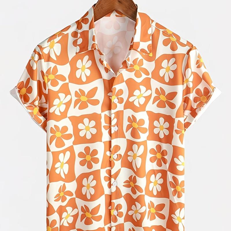 3D printed men s shirt casual personalized Hawaiian shirt M