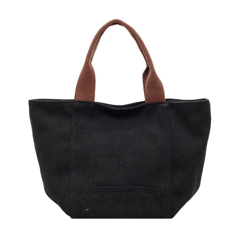 

Women s Retro Canvas Tote - Japanese & Korean Style Casual Handbag for Autumn/Winter чёрный