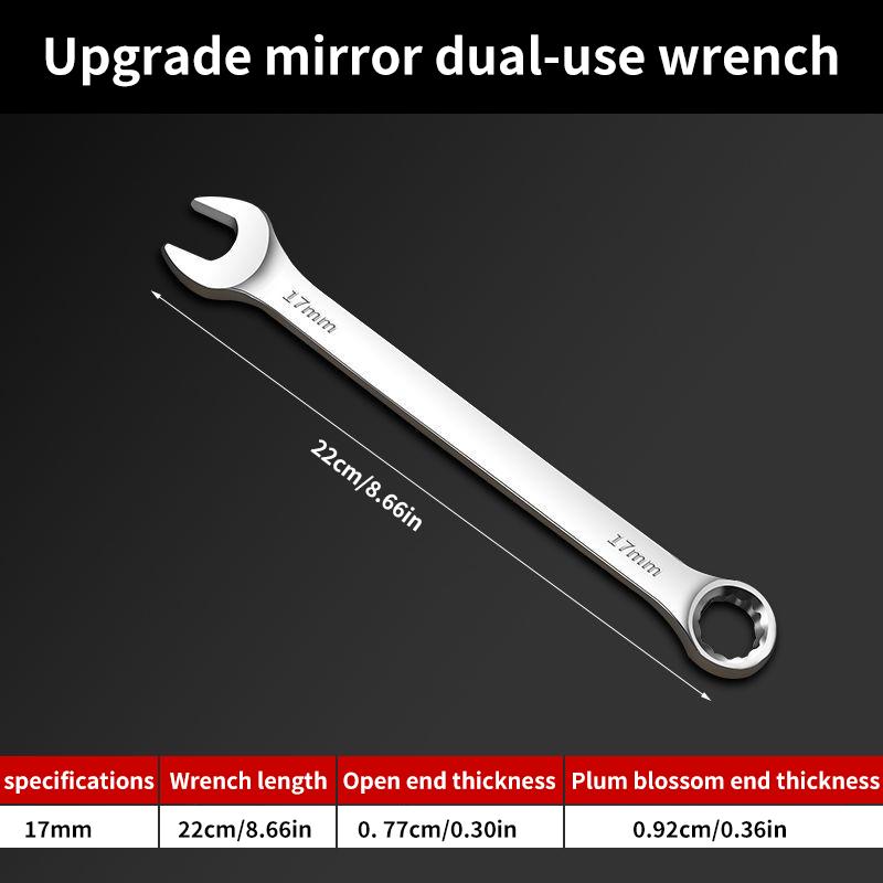 Adjustable Wrench Set, Metric Spanner, Open End & Combination Wrench for Auto & Bicycle Repair