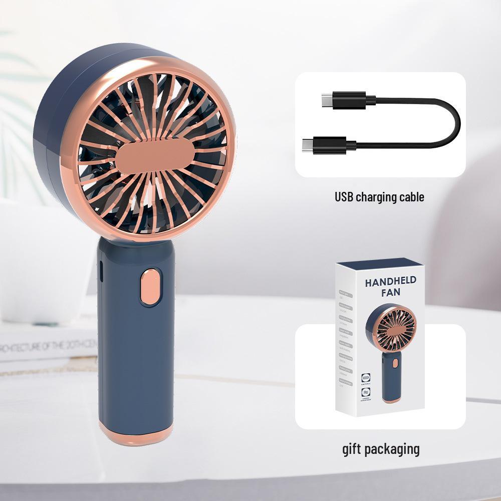 High-Speed USB Fan: Portable Handheld with Digital Display, Strong Wind, Silent Operation, Long Battery Life, Desktop-Friendly.