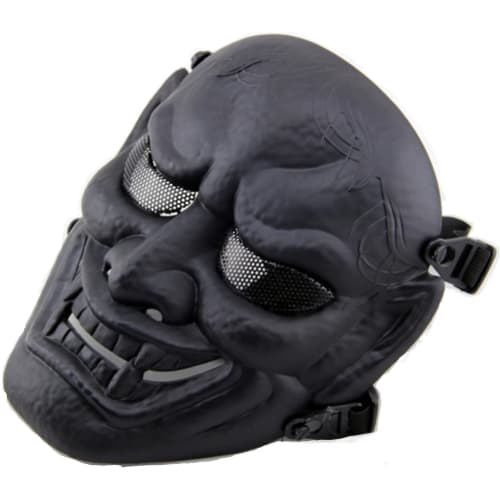 

KENTO Shop: 14 Types of Survival Game Masks Available: Black, White, Gold, and Skull Designs (Hannya Black)