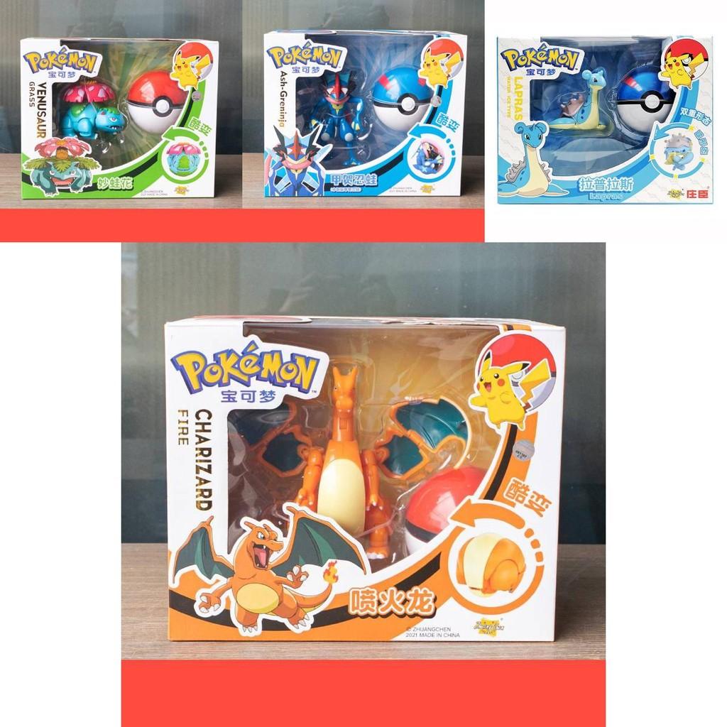 Colorful Pikachu Mewtwo Eevee Psyduck Transformation Toys For Boys