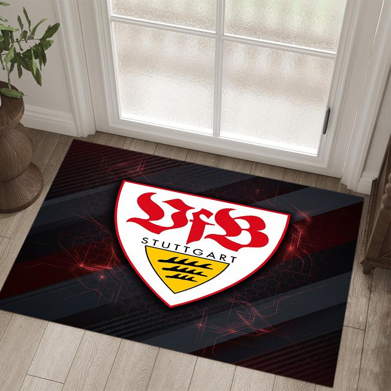 VfB Stuttgart Design Křišťálový Sametový Koberec Útulný Ne?Protiskluzová tištěná předložka do ložnice, obývacího pokoje, předsíně