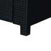 Rattan Sofa, 2 Seater Garden Furniture with Soft Padded Cushion and Armrests, Wicker Garden Loveseat for Patio, Black