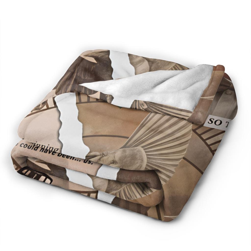 Warm Soft Blanket Camping Good Omens Throw Blanket Flannel Bedspread For Bedroom Fashion Sofa Bed Cover