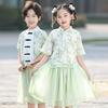 Korean Style Girls' Lace Princess Dress, Spring/Autumn 2024 - Long Sleeve, Puffy Tulle One-Piece