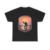 Vibrant Sasquatch Fishing Tee, Unisex Heavy Cotton T-Shirt, Fisherman Lover Gift