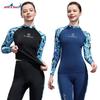 Snabbtorkande UV-skyddande Rash Guard för Dykning, Snorkling, Surfning - Herr Dam Långärmad Badkläder Med UPF 50