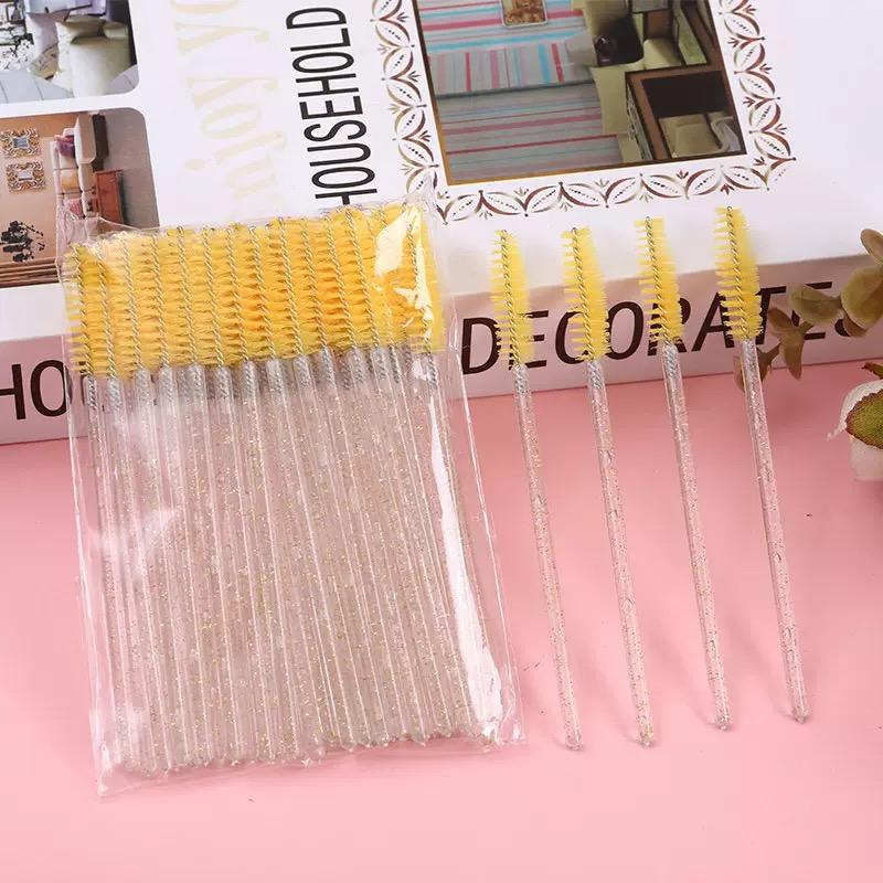 Portable Micro Nylon Eyelash Mascara Wand Lash Spoolies Brush Cosmetic Tools for Eye &  Makeup Minimum Order 50pcs