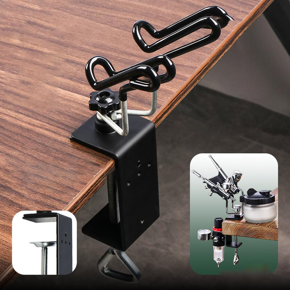Airbrush Holder Stand Clamp Airbrush Bracket Tool Tabletop Bench Station Swivel Bracket Fixed Table Clamp Type Bracket Holder