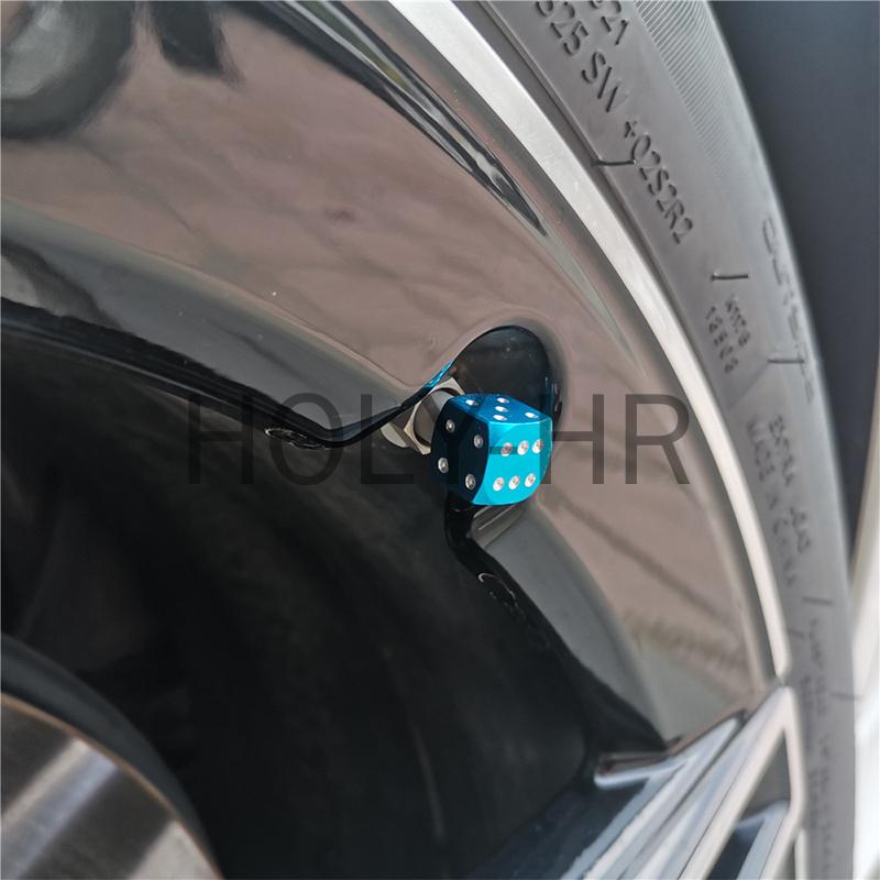 Aluminium Würfel Reifenventilkappen Staubdicht Auto LKW Motorrad Fahrrad Würfel Rad Vorbau Reifen Reifen Rad Vorbau Luftventil Staubschutzkappe Abdeckung
