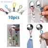 {MX} 1/8/10Pcs Braided Cotton Loop Metal Towel Clip Towel Clips  Bathroom Kitchen Hand Towel Clamp Hat Hanger Storage Holder