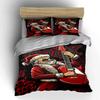Santa playing red guitar. Bedding sets Duvet cover sets Duvet covers Pillowcases(1 * Duvet Cover 2 * Pillowcases without duvet insert)