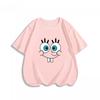 Potdemiel Summer SpongeBob SquarePants Pure Polyester Children's T-Shirt, Comfortable and Breathable, Suitable for Boys and Girls.