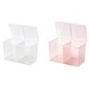 1pc Nail Storage Box Double Grille Dust Proof Belt Cover Cotton Sheet Napkin Storage Box Nail Accessories Finishing