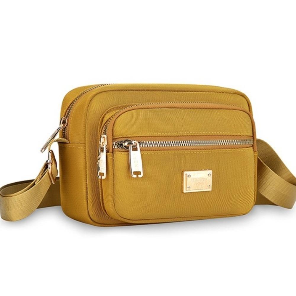 Large Capacity Solid Color Crossbody Bag Nylon Mom Bag Multifunctional Oxford Bag  Women
