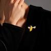 Mini Brooch Dazzling Rhinestone Inlay Bee Shape Zinc Alloy Pin Suits Coats Sweaters Scarves Badge Outfit Accessory