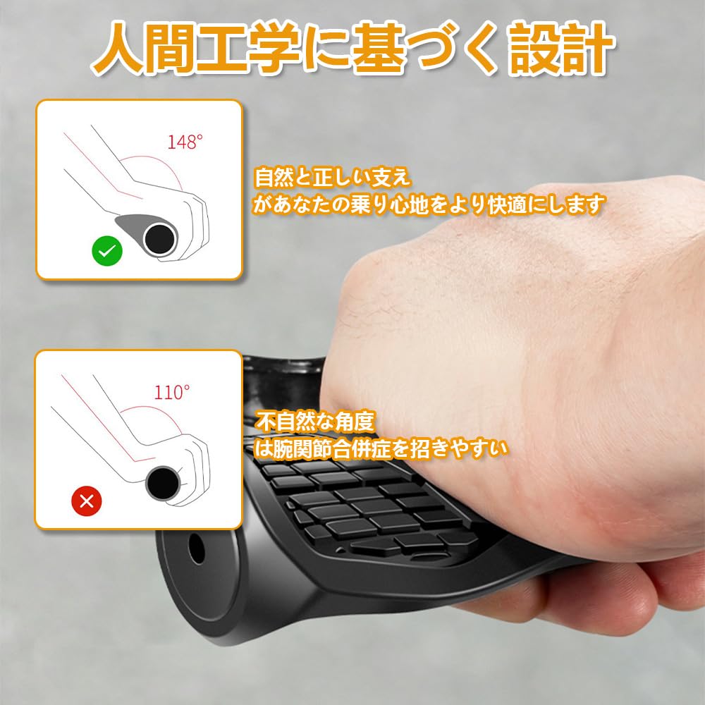 TOAURDA Bicycle Ergonomic Shock Inner Easy To Easy To for Mountain Bikes Grips, Design, Anti-Slip Rubber, Absorbing, 22.2mm Diameter, Durable, Grip,