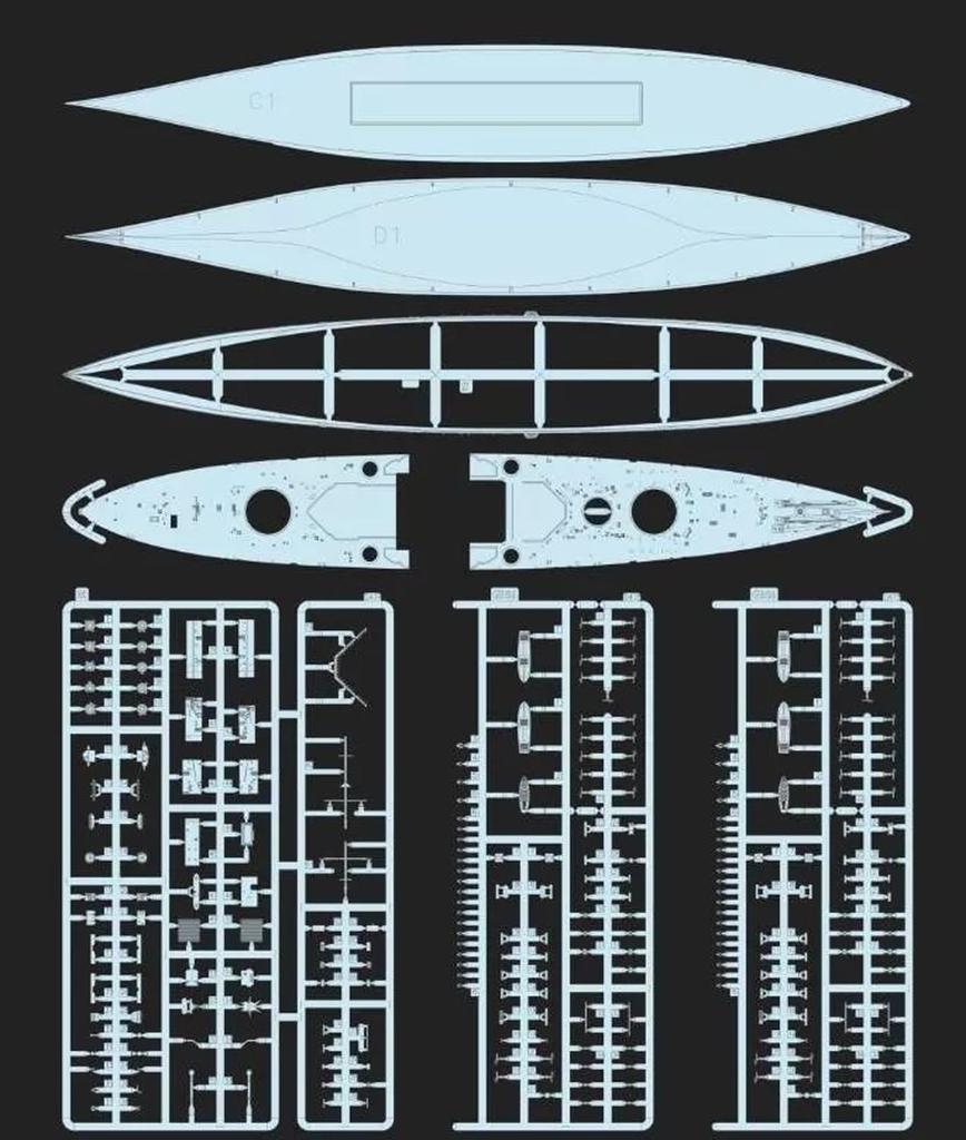 Flyhawk HMS Duke of York 1943 Standard Edition Plastic Model Kit FLYFH1118 1/700 (Ship)