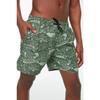 Zwarte herentekst bedrukte standaard maat badmode marineshort Tmnss20ds0003