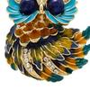 Women Brooch Enamel Colored Painting Owl Design Lapel Pin Smooth Edges Scarf Badge Clothing Bags Accessories