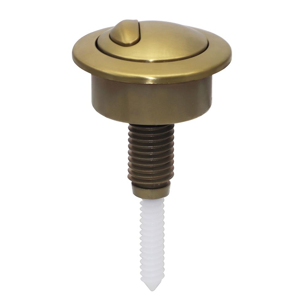 Elegantní kartáčované zlaté splachovací tlačítko pro WC pro systém Twyford 49 Dual Flush