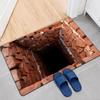 Non-slip Bathroom Carpet 3D Flat Bedroom Door Rug Creativity Optical Illusion Doormat  Home Decor