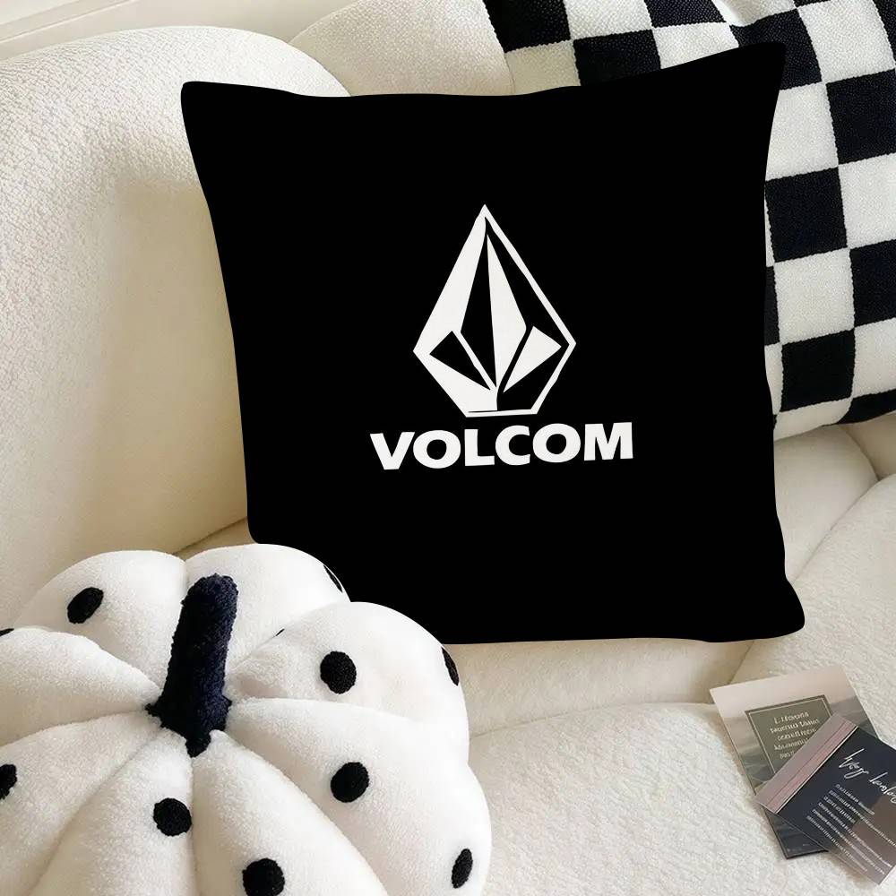 Logo Pillow Case Fashion Square Pillowcase Bedroom Sofa Room Ins V-Volcom Decoration Leisure