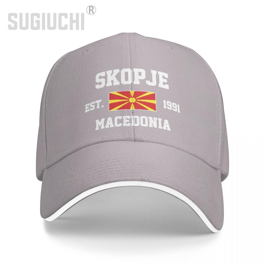 Baseballkappe Nordmazedonien EST.1991 Skopje Hauptstadt Unisex WoUnisex Unisex Hip Hop Sandwich Caps Snapback Golf Hut Angeln