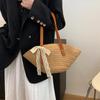 Women Braided Basket Clutches Bag Large Straw Portable Shoulder Bag Summer Beach Purses Shopper Satchel