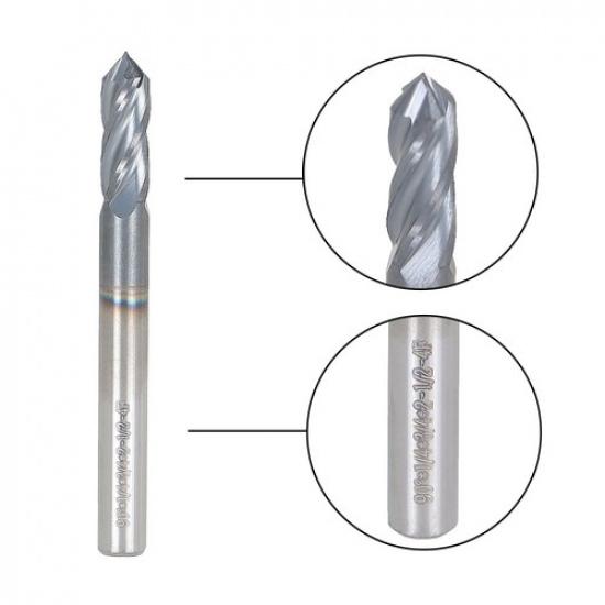 1/4 Inch 4 Flute 2-1/2" Overall Length 90 Degree Carbide Drill Mill