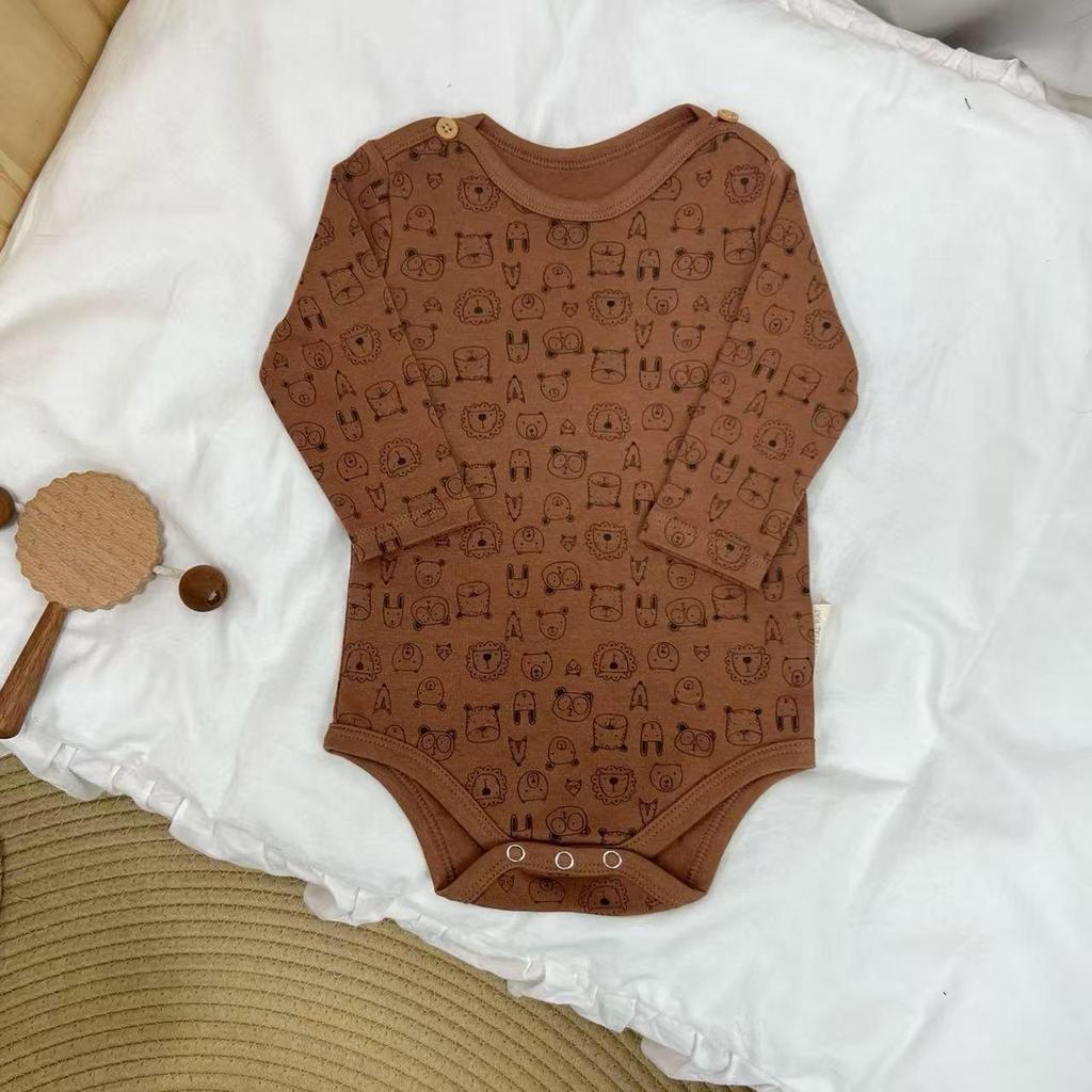 BabyClothes Unisex A-Category Cotton Infant Bodysuit Set – 3-Piece Seasonable, Cute Cartoon Pattern Diaper Cover