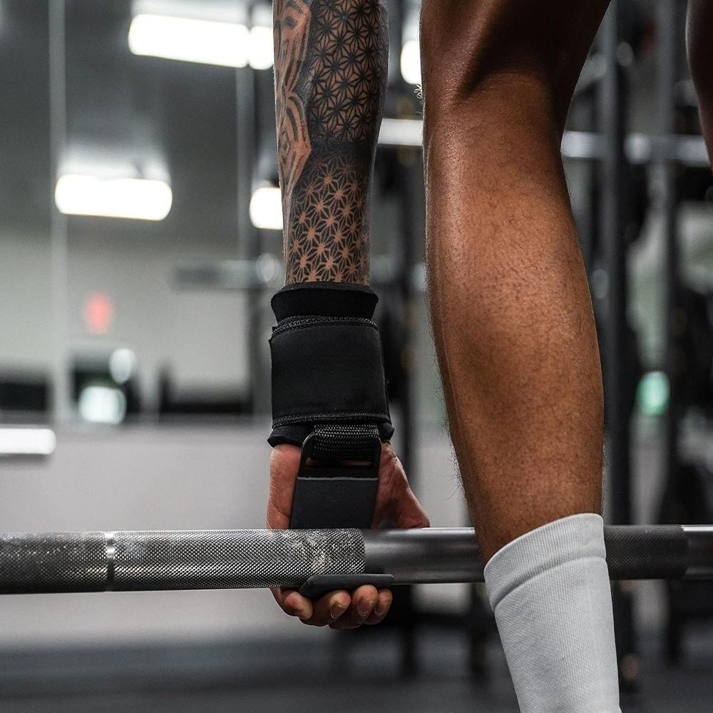 Weight Lifting Hooks (Pair), Heavy Duty Power Wrist Straps Hand Grip Support for Deadlifts, Pull Ups, Shrugs - Gym Gloves for Men and Women