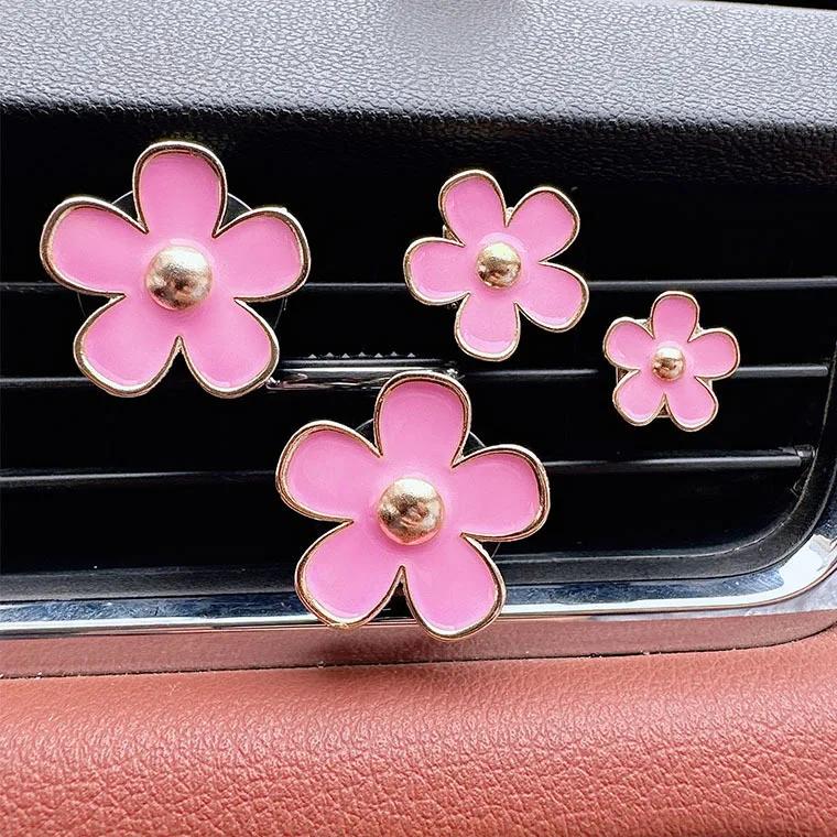Car Outlet Vent Perfume Clips Cute Flower Air Freshener Diffuser Conditioning Aromatherapy Perfume Clip Car Interior Decoration