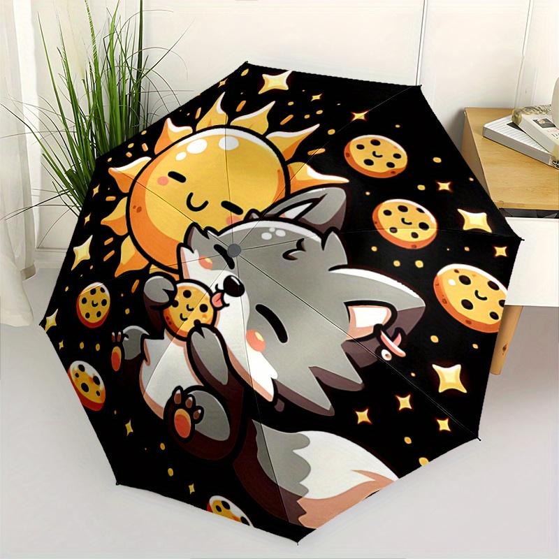 

1pc Automatic Folding Umbrella with Portable Tri-Fold Design, 8-Rib Structure, Outdoor, Ideal Gift for Fans, Travelers, Daily Use, Festive Presen