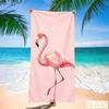 Tropische Palme & Flamingo Meereswellen Serie Druck Super Saugfähiges Mikrofaser Strandtuch Für Alle Jahreszeiten Urlaub Strand Geschenk