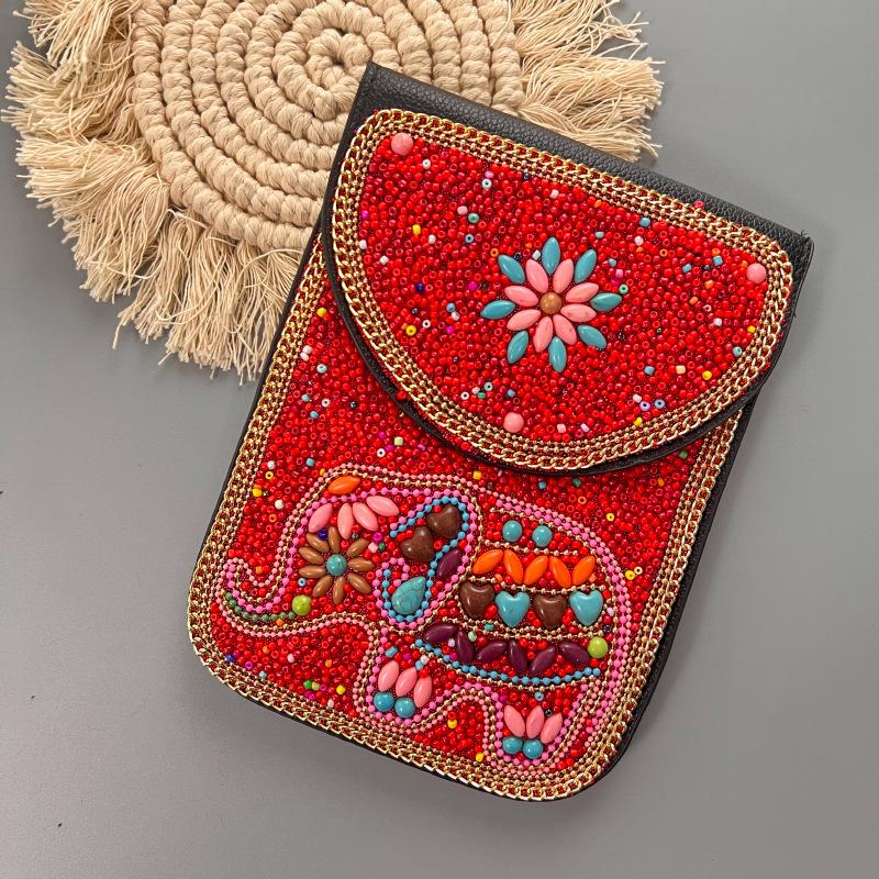 Boho Vintage Veske - Flerroms premium tekstur myk moteriktig allsidig håndlaget dusk risperler