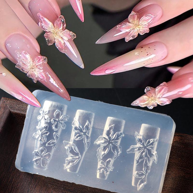 

Цветок Тонкая работа Сделай сам Силиконовые крылья Резьба Форма Украшения для нейл-арта Аксессуары для нейл-арта Инструмент для маникюра as the picture