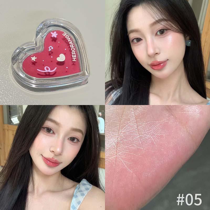 

Herorange Monochrome Water Gloss Rouge Blusher Cream Balm Makeup Brightening Face Moisturizing Highlight Multi-Purpose Cream