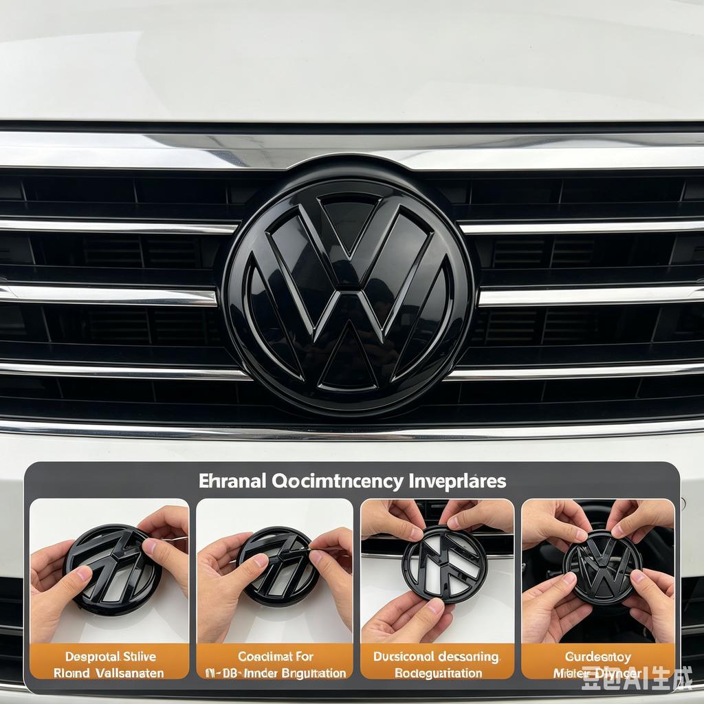 Für VW Golf 6 MK6 5K0853601C 5K0853630 Volkswagen 135mm Auto Frontgrill Emblem und 110mm Heckklappen Emblem Deckel Logo Zubehör Nh8