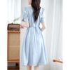 Women's Elegant V-Neck Short Sleeve Summer Dress